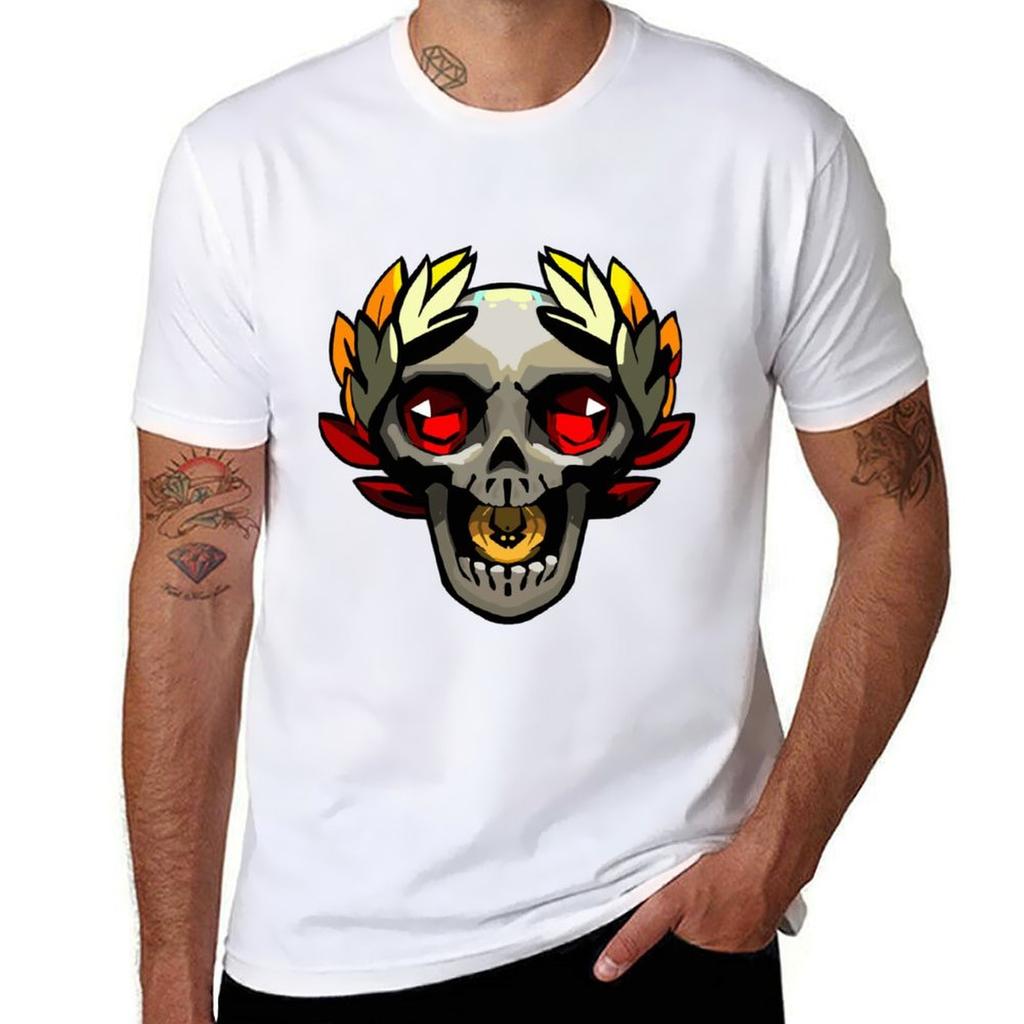 Hades Game Skull Gift Perfect Gift TShirt Work Short Sleeve Cotton Top