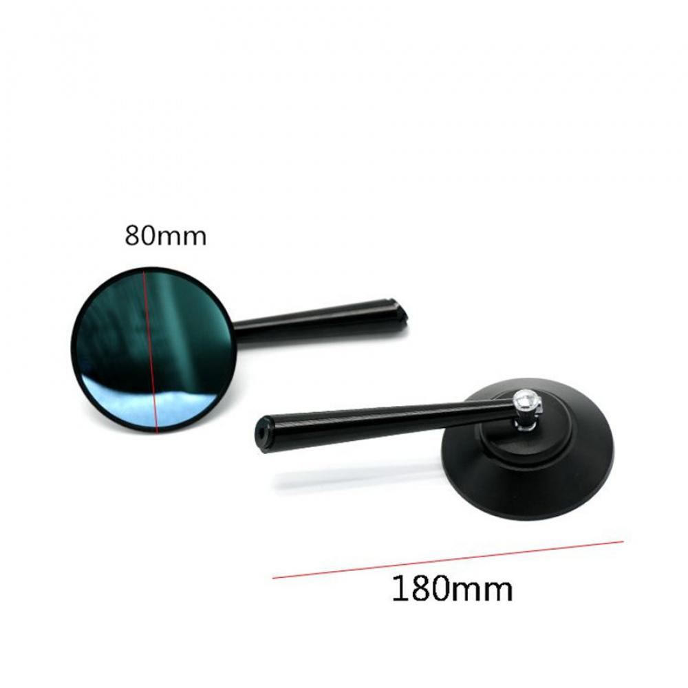 2X 81.5Mm Motorcycle Rear View Mirror Side Mirror Anti-Glare Blue Cnc Aluminum