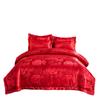 Europejska satyna żakardowa Czerwona pościel ślubna Zestaw czteroczęściowy