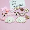 Bichon Puppy Cartoon Magnet & DIY Accessories Set: Shoe Buckles, Phone Case Charms, Cup Stickers