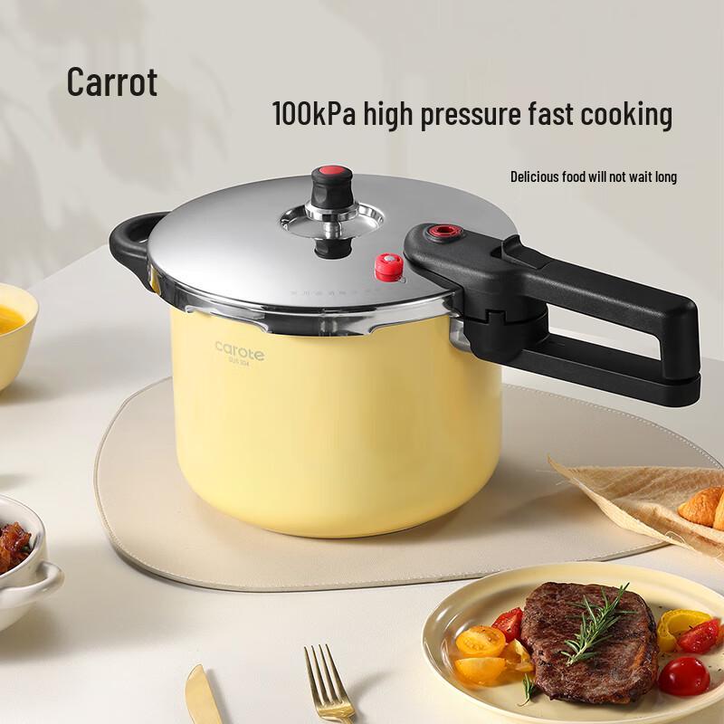 Carote 304 Stainless Steel Explosion-Proof Pressure Cooker 4L