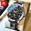 OLEVS Automatic Man Watch Original Luxury Brand Moon Phase Perpetual Calendar Business Mechanical Wristwatches For Men New 6785