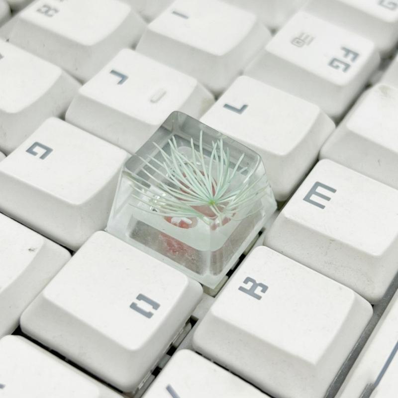 Resin Keycap Feature Pine Blossom Flower for Mechanical Keyboard Keycap Replacement Elegent ESC Keycap