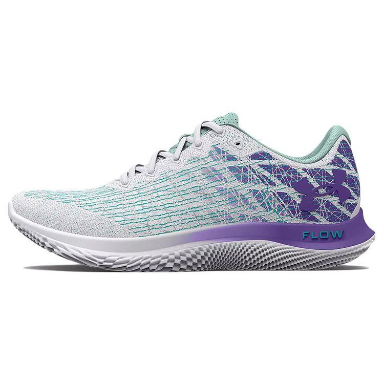 Under Armour Flow Velociti Wind 2 Comfortable Fabric Low-Top Casual Running Shoes Women Sneaker White Purple 3025662-102