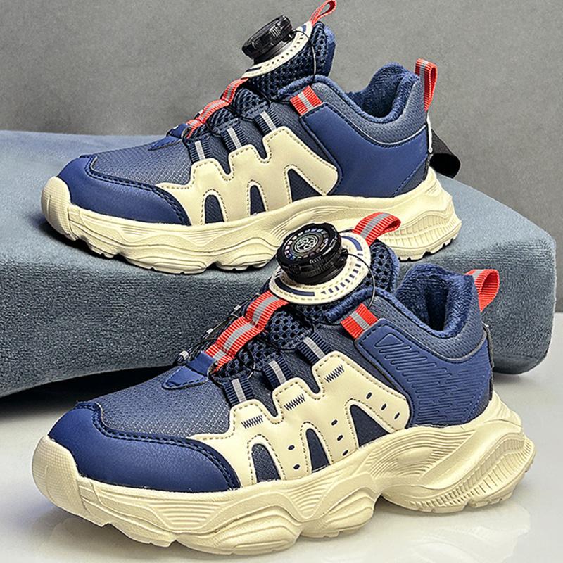 Hot Selling Children Casual Shoes Winter Warm Rotating Buckle Outdoor Sports Shoes Breathable Thick Soled Walking Shoes for Kids
