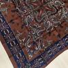 Used Scarf, silk scarf, 100% silk, large scarf, stole, shawl, all-over pattern, brown