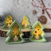 Four Connection Small Christmas Tree Silicone Molds DIY Xmas Trees Decorative Hanging Ornament Plaster Resin Mold Candle Tools