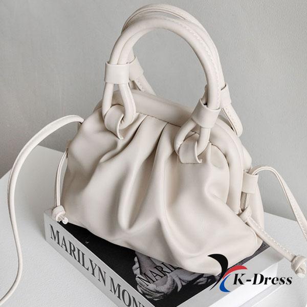 Kabelka přes rameno s řasením a knedlíčky (2 barvy)