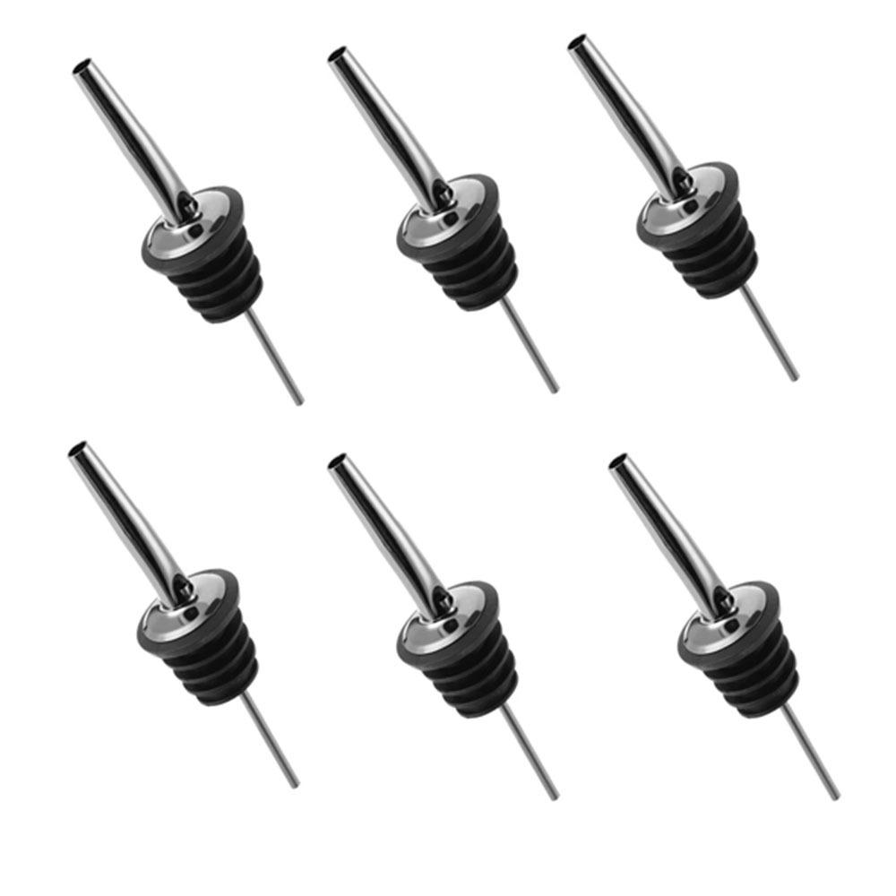 6/12Pcs Self-closing Liquor Pour Spouts Set Stainless Steel Bartender Bar Tools  Wine Accessories