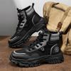 Fashion High Top Men Ankle Boots Comfortable Men Work Boots Mesh Outdoor No-slip Casual Shoes Breathable Walking Hiking Shoes