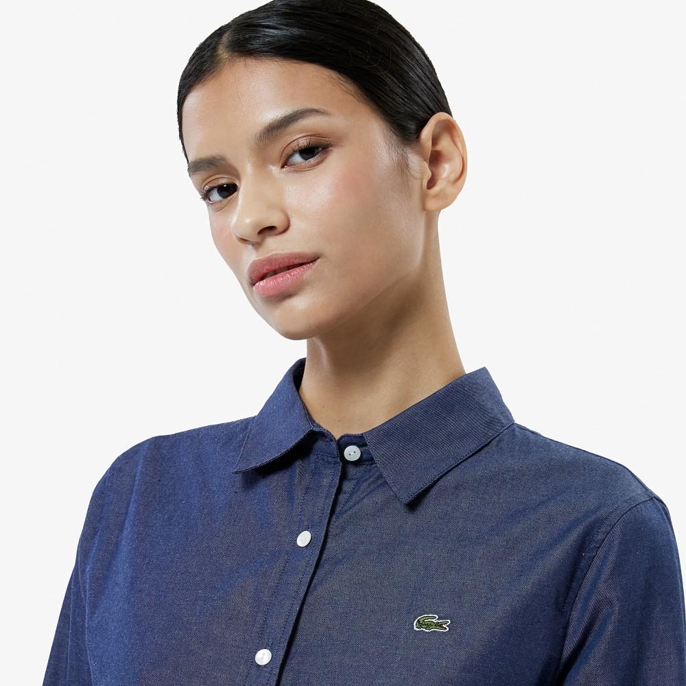 [Lacoste] Women's Regular Fit Denim-Like Shirt CF137E-55N36L