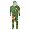 Parent-Christmas Printed Parent-Child Hooded Zip One-piece Homewear