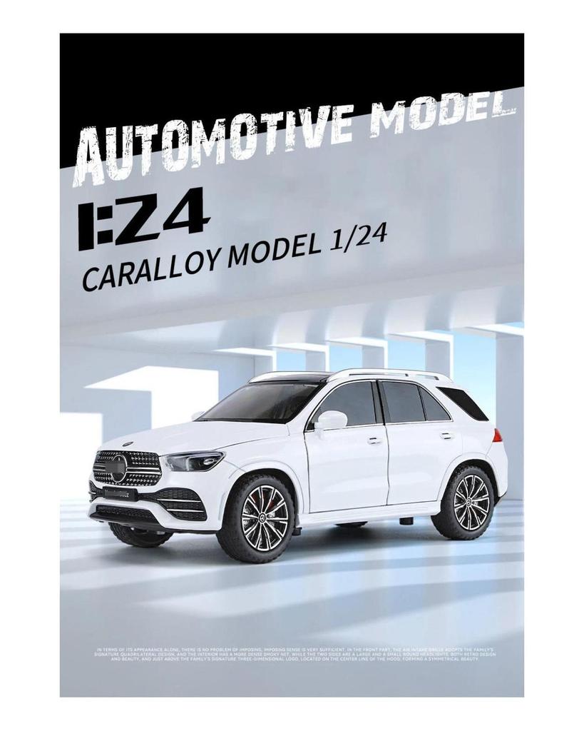 1/24 Scale Benz GLE350 SUV Alloy Diecast Toy Car Model High Simulation Vehicle with Sound and Light Collection Toys for Children