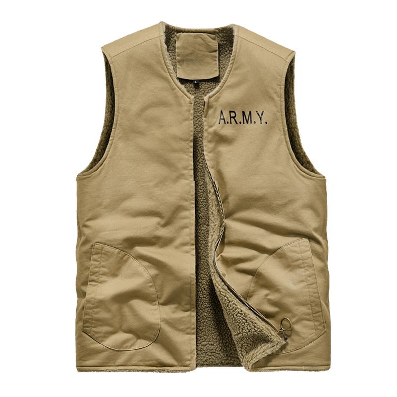 

New Cotton Vest Retro Winter Warm Windproof Vest XXXXXXL