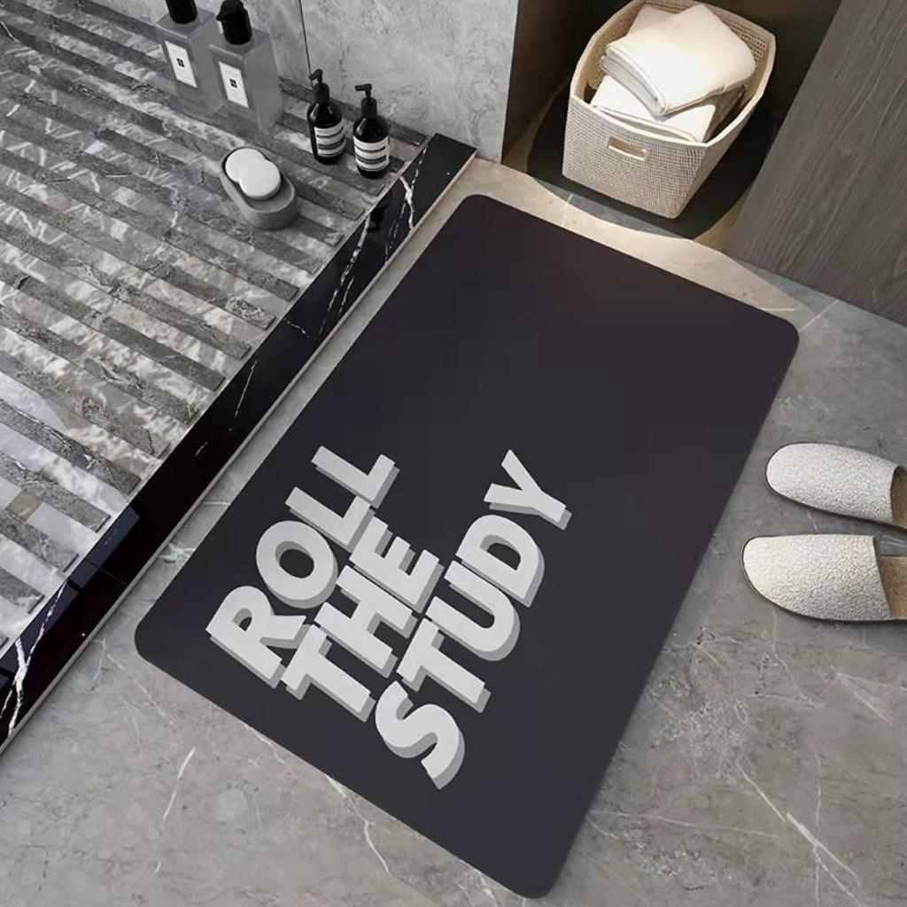 Simple and Creative Diatom Mud Soft Cushion Bathroom Washroom Door Moisture-wicking Easy To Dry Foot Mat Entry Door Slip-resistant Mat