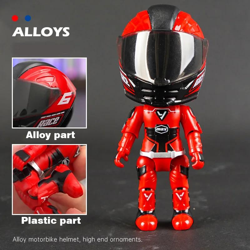 

1:12 Alloy Q Edition kask motocyklowy, motocyklista wykwintna kolekcja modeli dekoracja zabawka na prezent красный