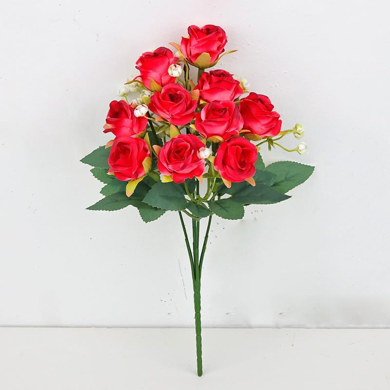 Artificial Silk Rose Bouquet Wedding Decor Outdoor Event Photography Prop Home Styling