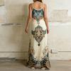 Women's Vintage Bohemian Printed V-Neck Sling Dress
