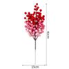 Set of 3 Artificial Red Berry Vines 40cm Long Decorative Garland Branches for Home Decoration and Seasonal Displays