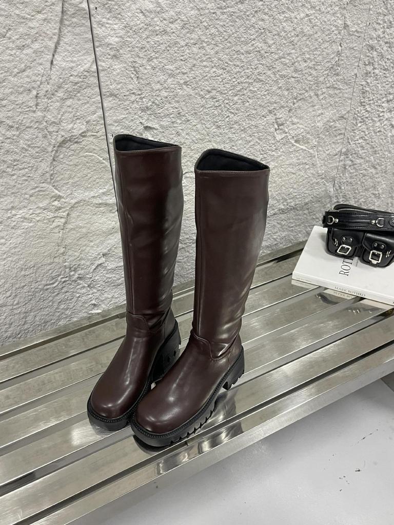 Boots Winter New Locomotive Hottie Small Boots Handsome Fried Street Tall Knight Boots Women