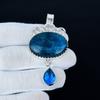Purpurite Pendant, 925 Sterling Silver Handmade Jewelry, Blue Topaz Silver Pendant, Party Wear Jewelry For Women's, Pendant Christmas Jewelry