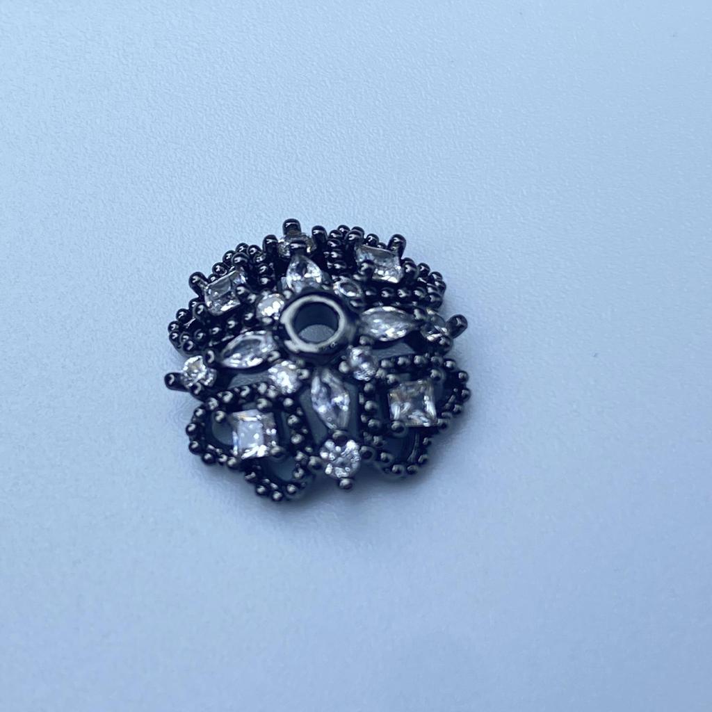 14K Gold Plated Zircon Inlaid Flower Bracelet Necklace DIY Jewelry Accessories