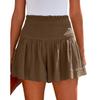 Elegant Women's Casual Summer Wide Leg Shorts Breathable Solid Color Large Size Ladies Fashion Shorts