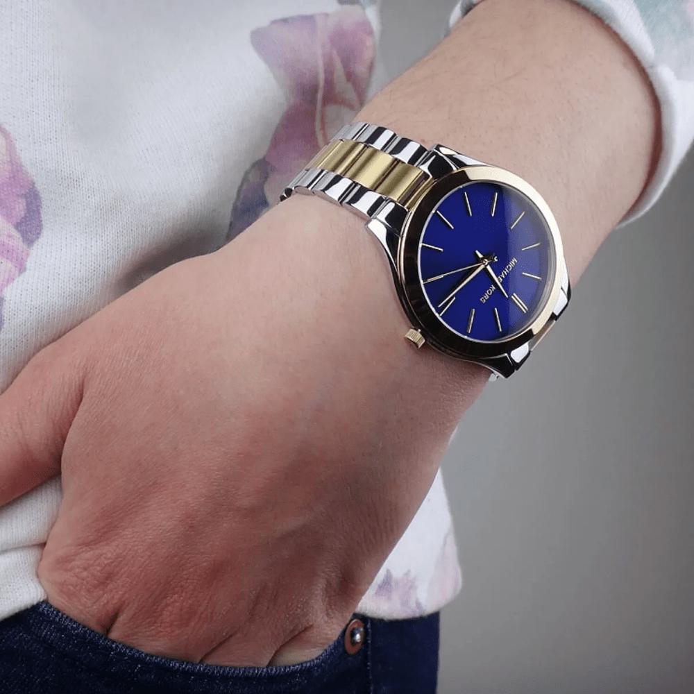 Michael Kors MK3479 Slim Runway Blue Dial Ladies Watch