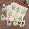 30pcs Christmas Tree Lollipop Cards Multi Type Tree Candy Holder For Navidad Party Sweets Packagings Supplies Kids DIY Gifts