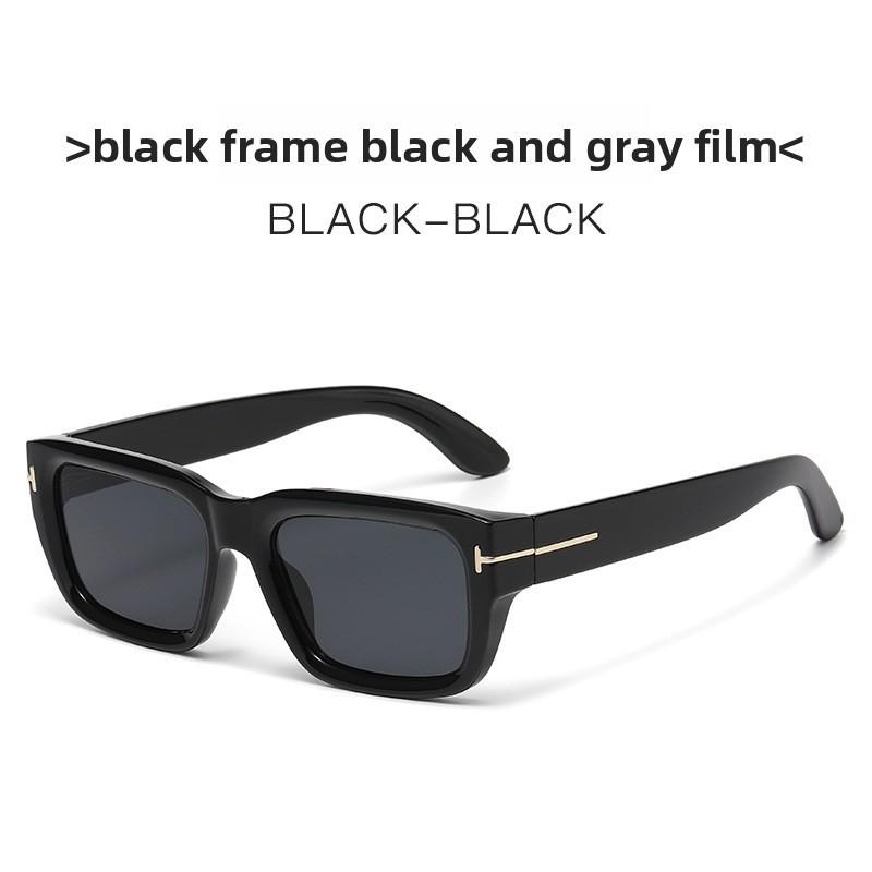 Modern T Letter Square Sunglasses With Pc Frames For Summer 2025 Outdoor Wear BlackFrameBlackGrayLenses