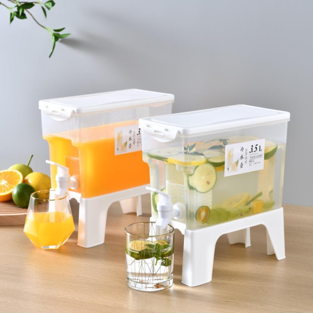 Large Capacity 3.5L Faucet Drink Dispenser Heat-resistant Fruit Tea Tank  Parties