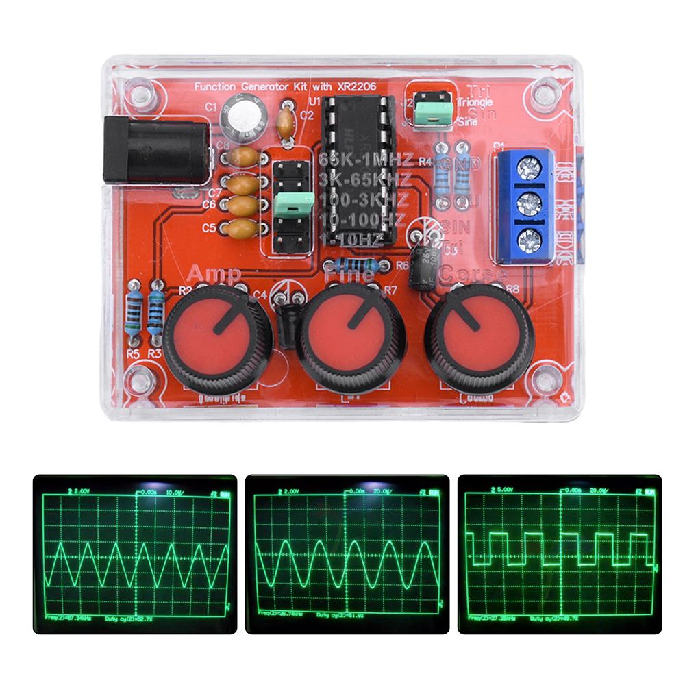 XR2206 Signal Generator Sine Triangle Square Output Signal Generator 1Hz-1MHz Adjustable Frequency Amplitude XF Signal Processor