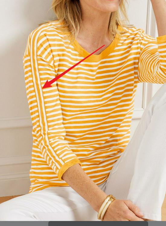 2025 Striped Contrast Knit Sweater: European & American Style, Drop Shoulder Long Sleeve