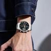 SANDA Fashion Men Chronograph Wristwatches Stainless Steel Waterproof Luminous Man Watch Date Quartz Business Men's Watches