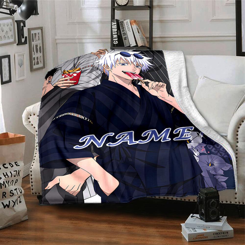 Custom 1pc Anime Characters Unite Blanket, Soft And Comfortable Blanket, Casual Warm, Camping Travel Blanket, Birthday Gift Q9137