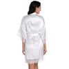 Women's high-end diamond-encrusted Bride lace cardigan wedding robe, European and American style silk bridal makeup morning robe