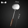 Wutuo Stainless Steel Mushroom Spatula with Vintage Wood Handle