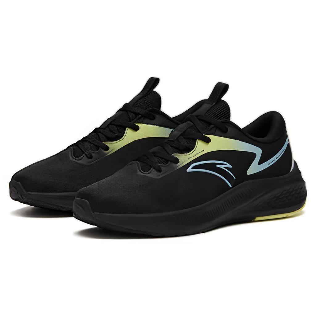 Anta Comfortable And Durable Low-Top Running Shoes Men Sneakers Black Light-Blue 912315519-4