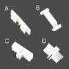 10PCS Clip de Fixation à Boucle Croisée Type T/Croisée/Trois voies Boucle d'Extension de Paroi en Plastique Blanc Accessoires de Séparation de Tiroir