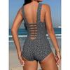 2025 European & American One-piece Sling Swimsuit: Tummy-covering, Conservative Beachwear & Hot Spring Bikini for Women