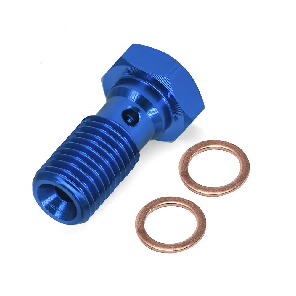 22mm M10*1.25 M10*1 AN3 1/8NPT Banjo Bolts Brake Master Cylinder Screw Brake Hose Caliper Bolt Hydraulic Clutch Motorcycle M10x1.25