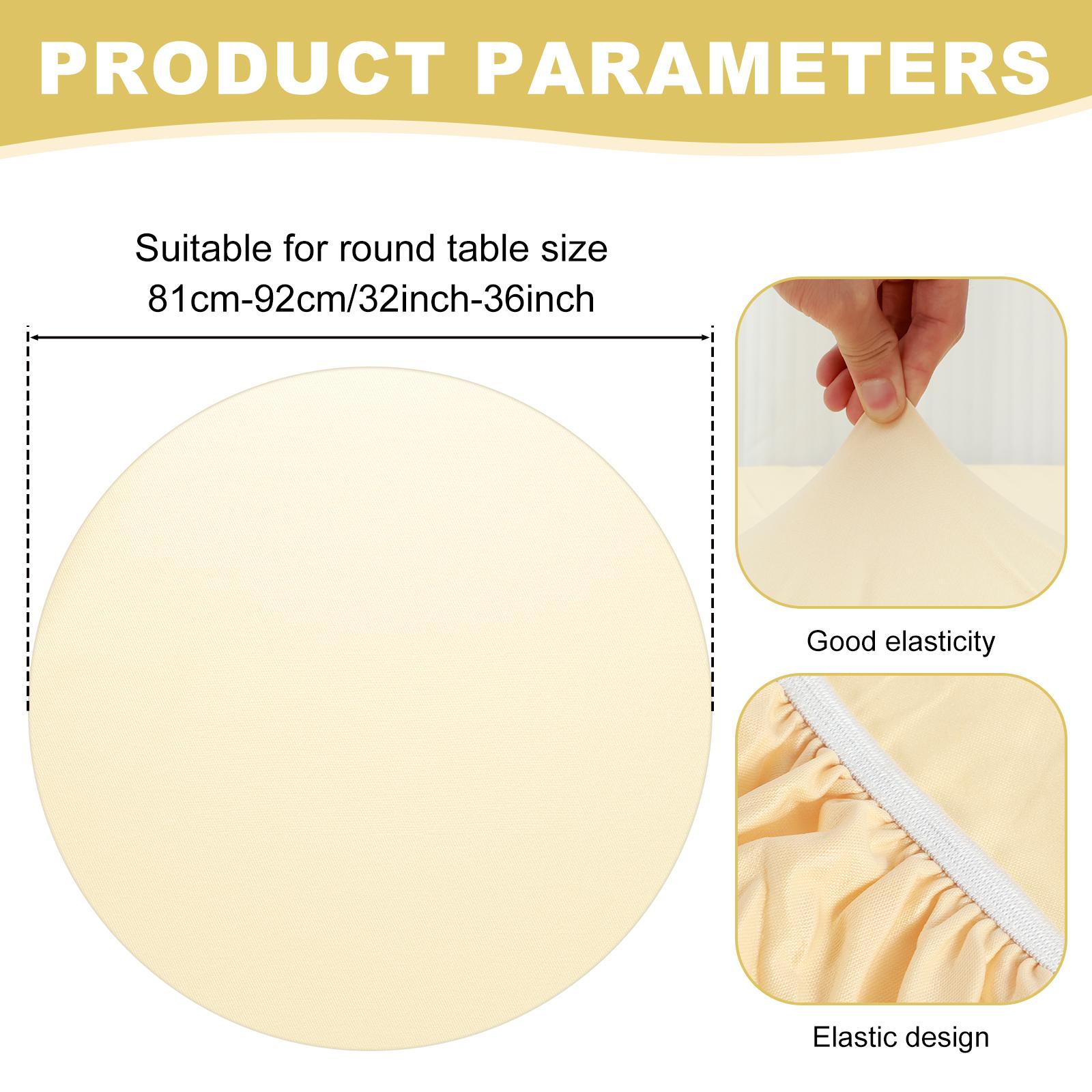 

Круглая скатерть водонепроницаемая для пикника эластичная облегающая защита для обеденного стола устойчивая моющаяся для пикника вечеринки