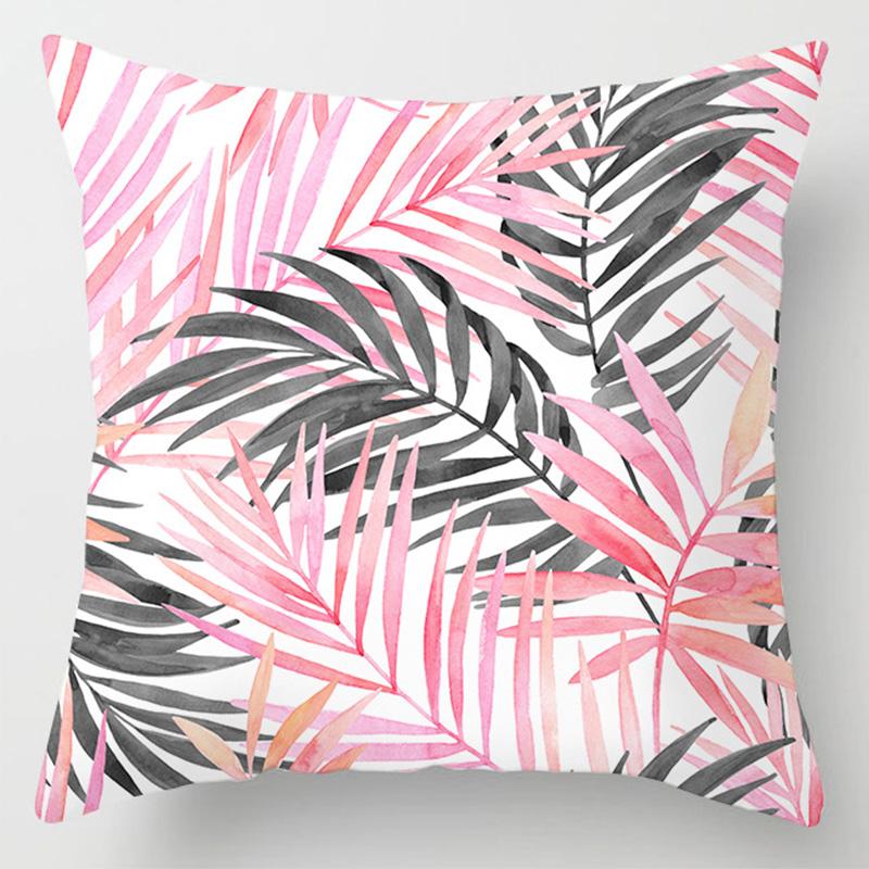 Pink Print Sweet Decorative Pillowcase Sofa Cushion Car Decoration Cushion Cover Cute Exquisite Home Decor Pillowcase