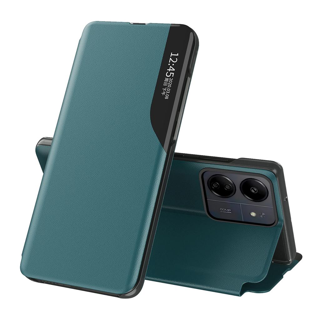 For Xiaomi Redmi 13C 4G/Poco C65 4G Leather Case View Window Stand Cover