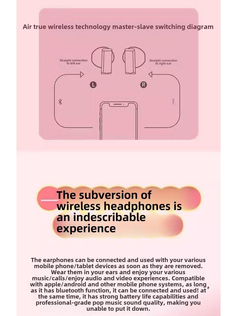 "2024 Wireless Semi Bluetooth Headset for Women - Long Battery Life