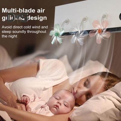 3Pcs Air Conditioner Wind Deflector Fan Self-adhesive Anti-Direct Blowing AC Windshield Baffle Fan Air Conditioning Wind Diverter Deflector Fan