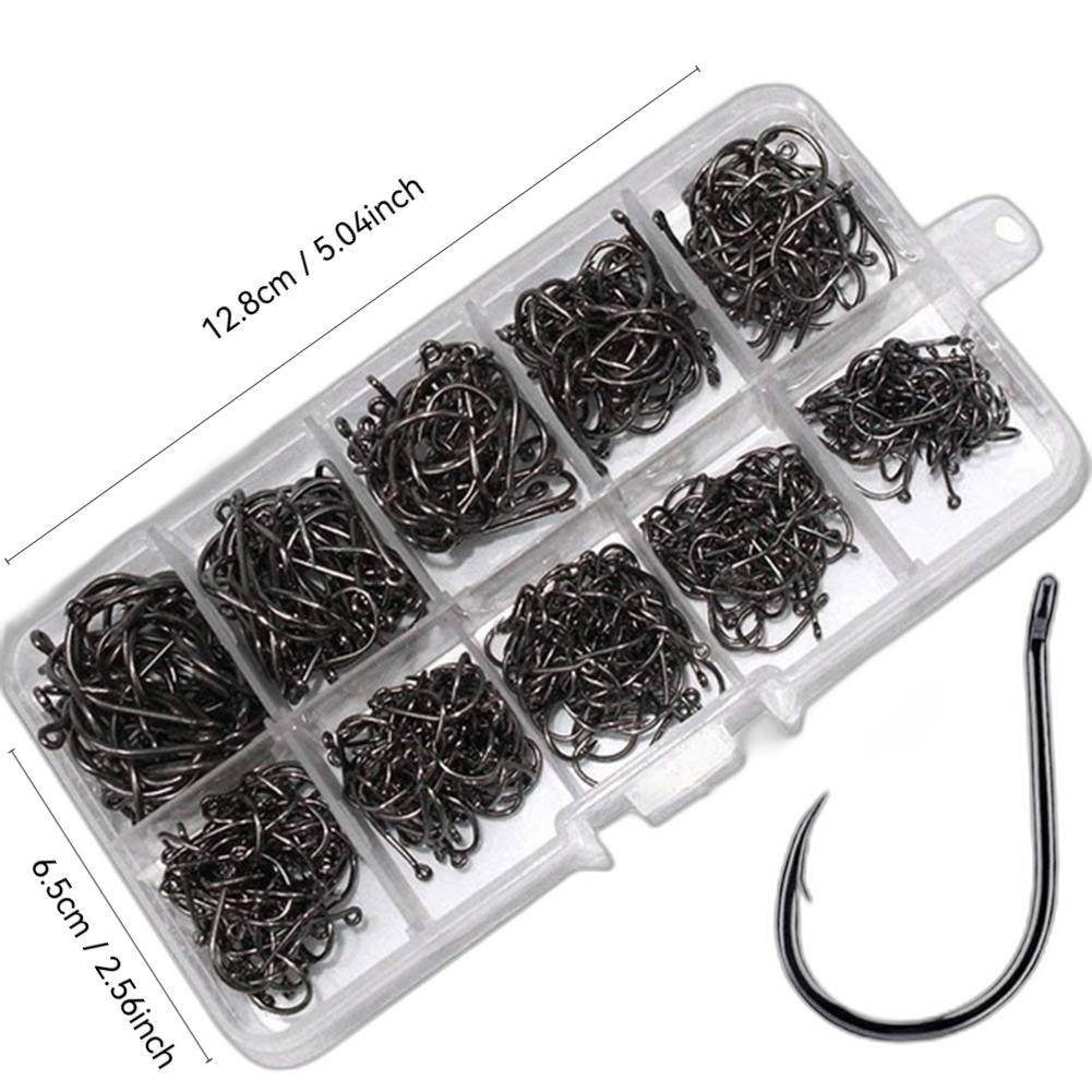High-Strength Iseama Fishing Hooks 500Pcs 3-12# Hole Design Outdoor Fishing Accessories