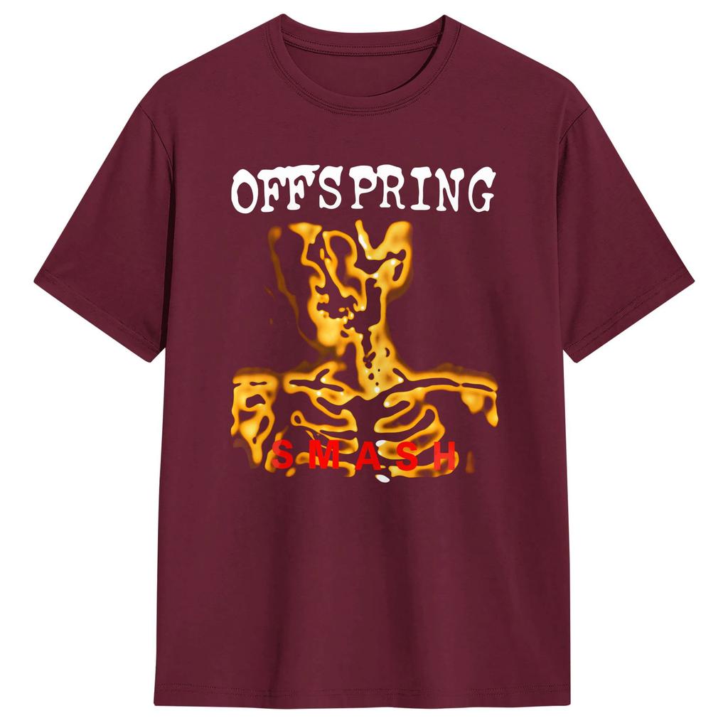 Funny The Offspring Band Smash TShirts Unisex Crew Neck 100 Cotton T Shirts Short Sleeve Tee Shirt Plus Size Clothes