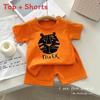 Children Pure Cotton Short Sleeve Two Piece Set For Toddler Summer Comfort