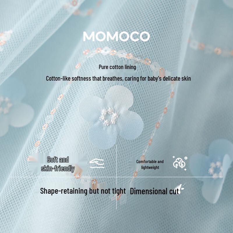 MOMOCO Girls' Blue Princess Summer Dress